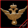 Yellow Golden Marble Carving Flying Garden Statues Eagle (YL-D301)